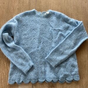 Sezane sweater scalloped neck